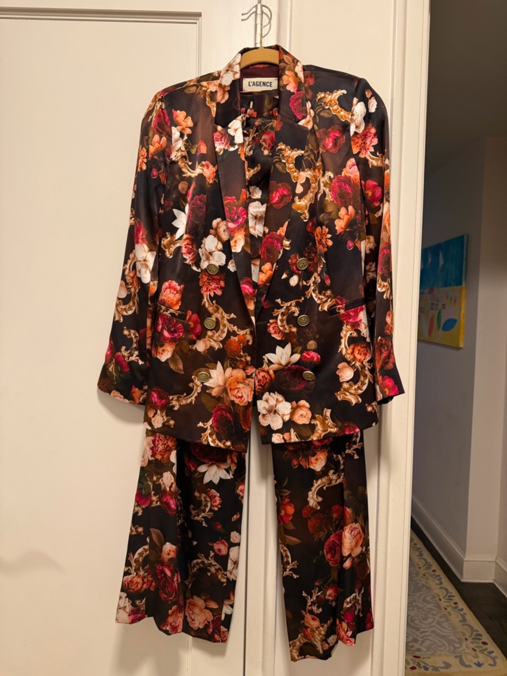 L'Agence Silk Floral Rococo Pantsuit - Size 2 - BNWT!